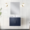 thumbnail image 1 of Single Navy Blue Vanity with Marble Countertop | 24 in. W, Soft - Close Design & Storage | Scratch - Resistant for Lasting Use, 1 of 5