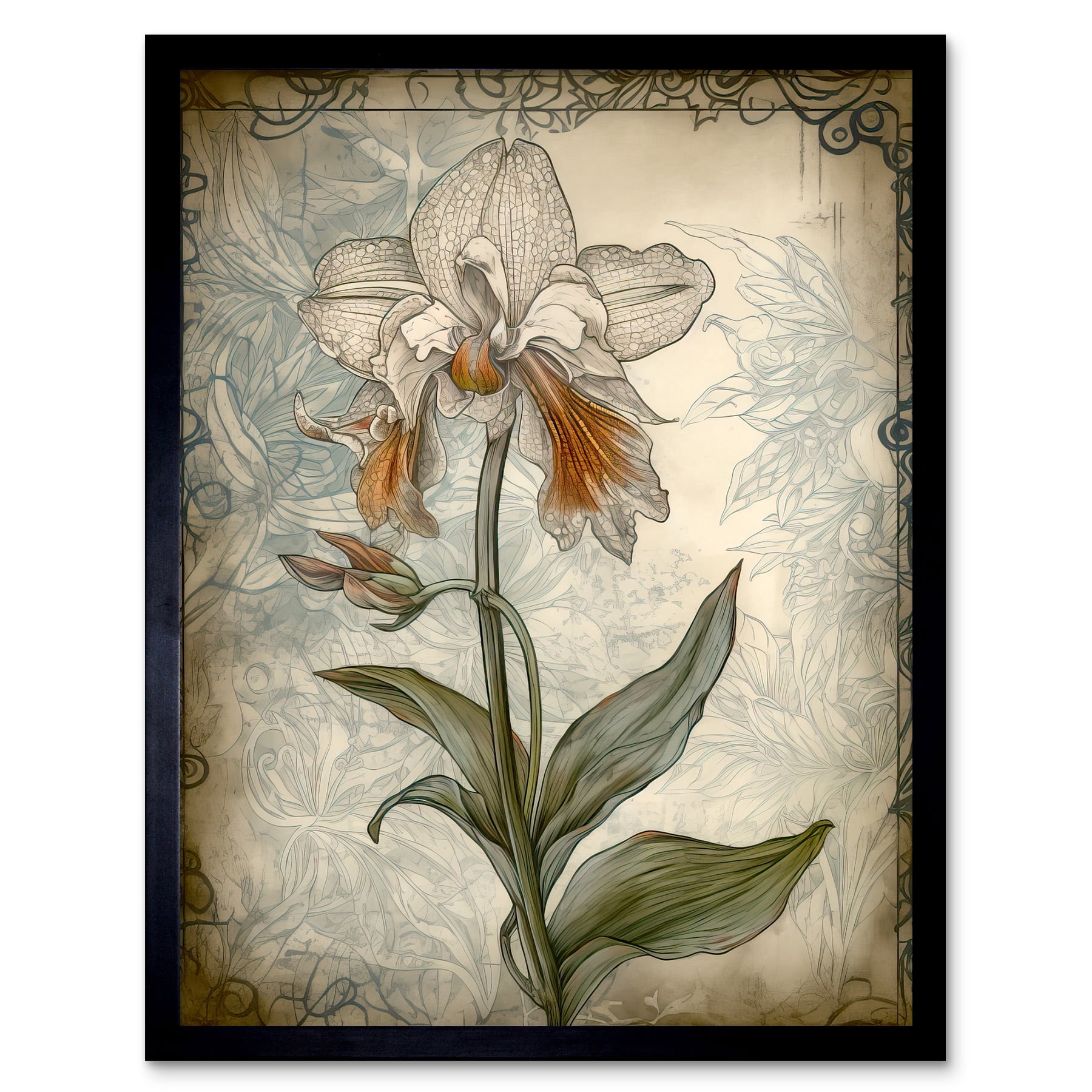 Single-Orchid-Flower-Pastel-