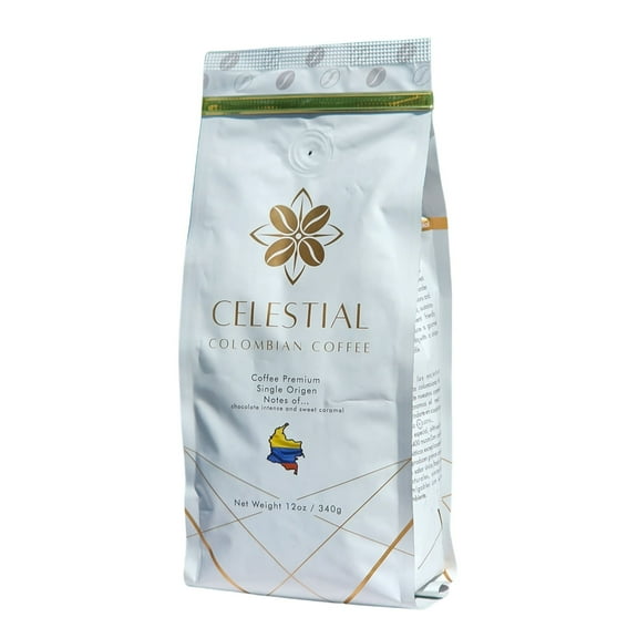 Single Origin Premium Colombian Coffee Medium Roast Whole Beans 12oz by Celestial Colombian Coffee