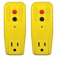 thumbnail image 1 of Single Outlet GFCI Adapter, 15 Amp Grounded 3-Prong Automatic Reset (2 Pack), 1 of 2