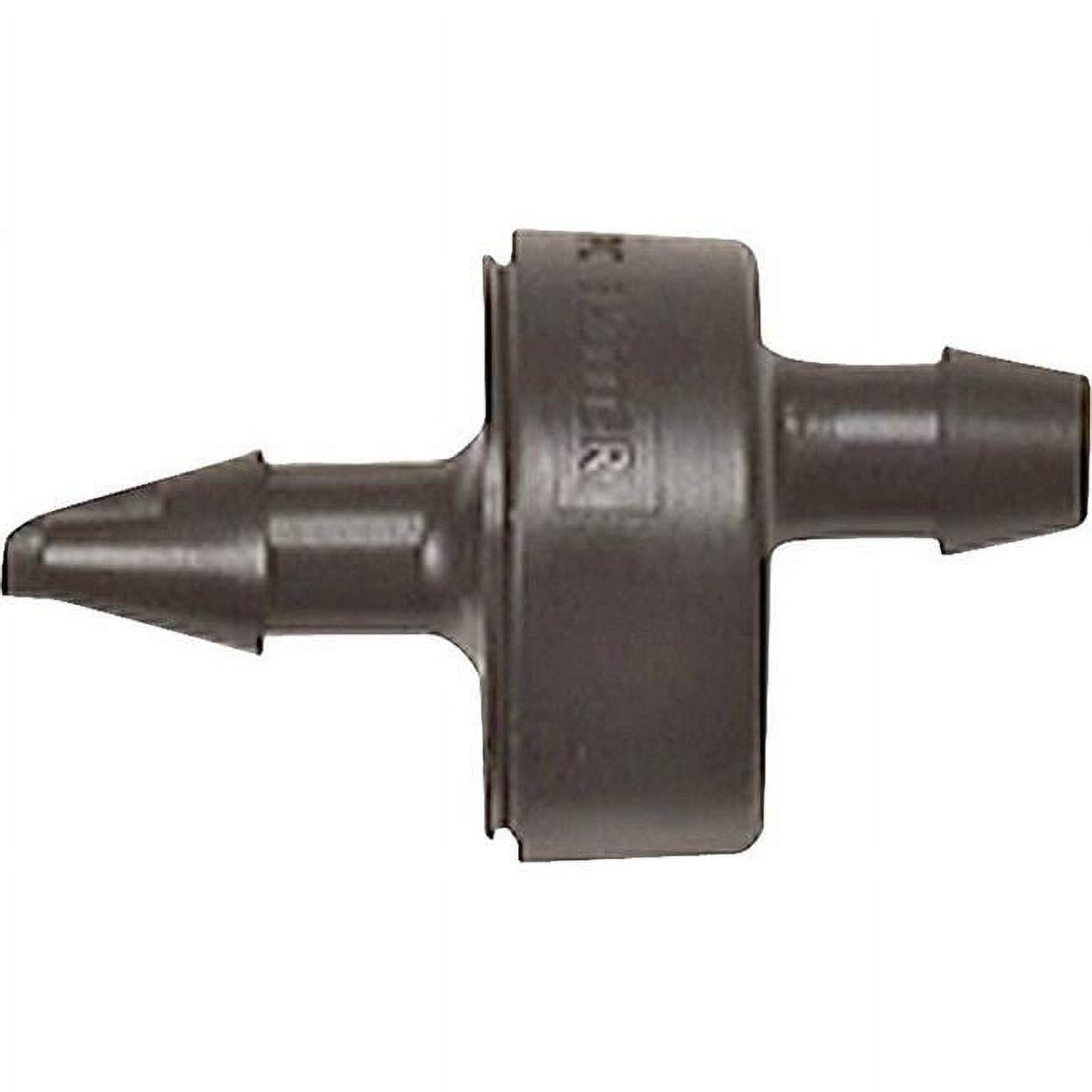 Single Outlet Spot Watering Emitter, 1 GPH, 15 50 PSI, Barb, Black