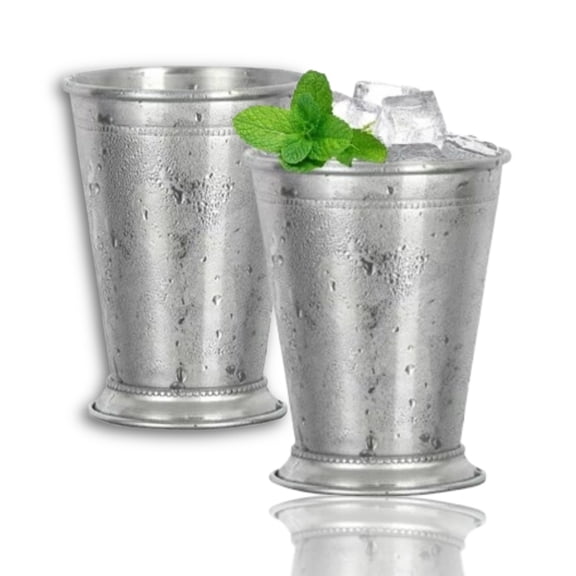 Single Pack 12oz Mint Julep Cup, Stainless Steel Silver Metal Cocktail Glass, Reusable Design for Beer Juice Beverage, Bar Restaurant and Festival Decor Use