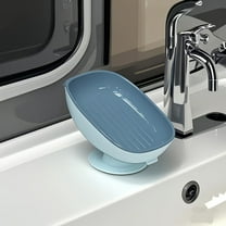 Single-Pack Adjustable Suction Soap Holder – Wall-Mounted Punch-Free Soap Tray with Drain, Space-Saving for Bathroom, Kitchen & Laundry (Random Color)