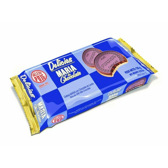 Single Pack Galletas Puig Delicias Maria & Chocolate 4x2 136 gr/ 4.79 Oz