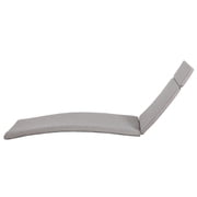 Single Pack Outdoor Chaise Lounge Replacement Cushion Water Resistant Polyester Foam Filled Pad Charcoal