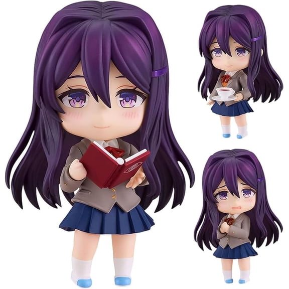 Single Pack Yuri Q Version Game Character PVC Statue, Replaceable Faces & Accessories Desktop Collectible Fan Gift