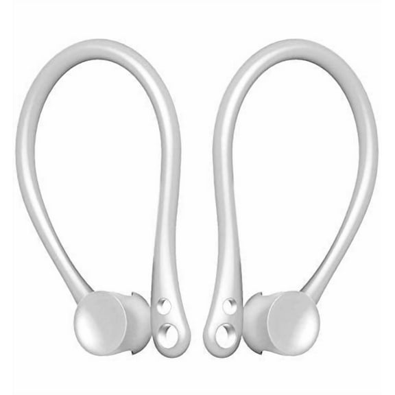 Single Pair EarHooks for AirPods, Anti-Lost Secure Earhook Holder Ear Attachment Loops for Apple AirPods 1 & 2 Earphone Earbuds Earpods (White)