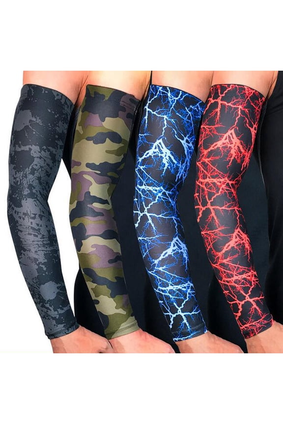 Single Pair UV Protection Arm Sleeves Breathable Anti Slip Compression Sun Guards