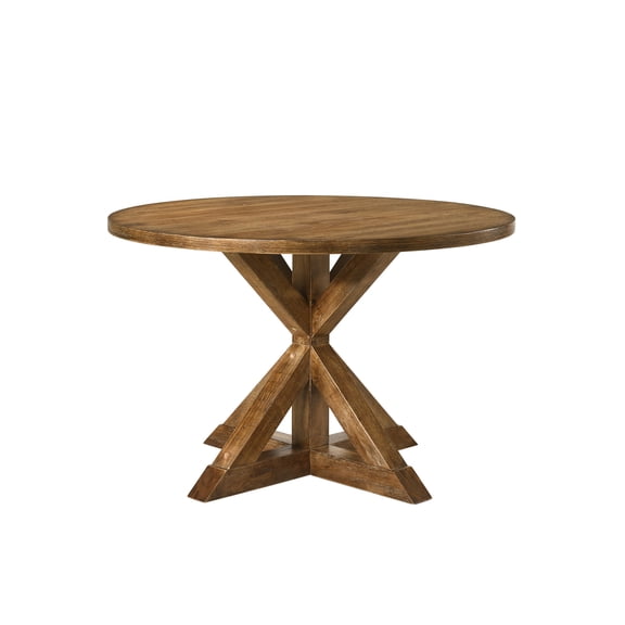 Single Pedestal Base, X - Shape Design, 97lb Weight - Robust Dining Table