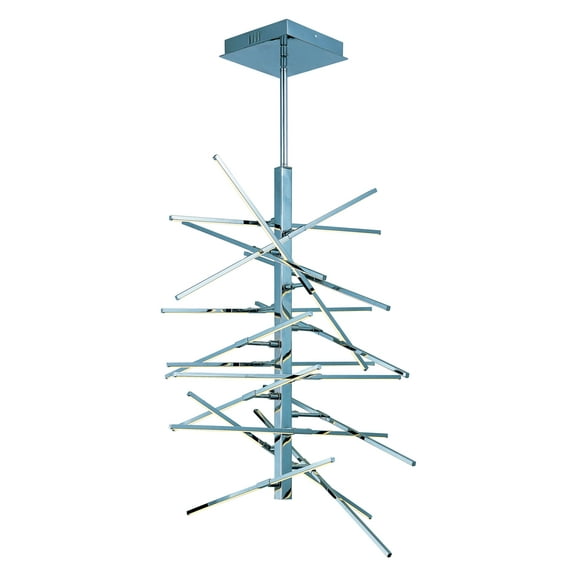 ET2 E20697-PC Kriss Kross Pendants 27in Polished Chrome Acrylic Aluminum