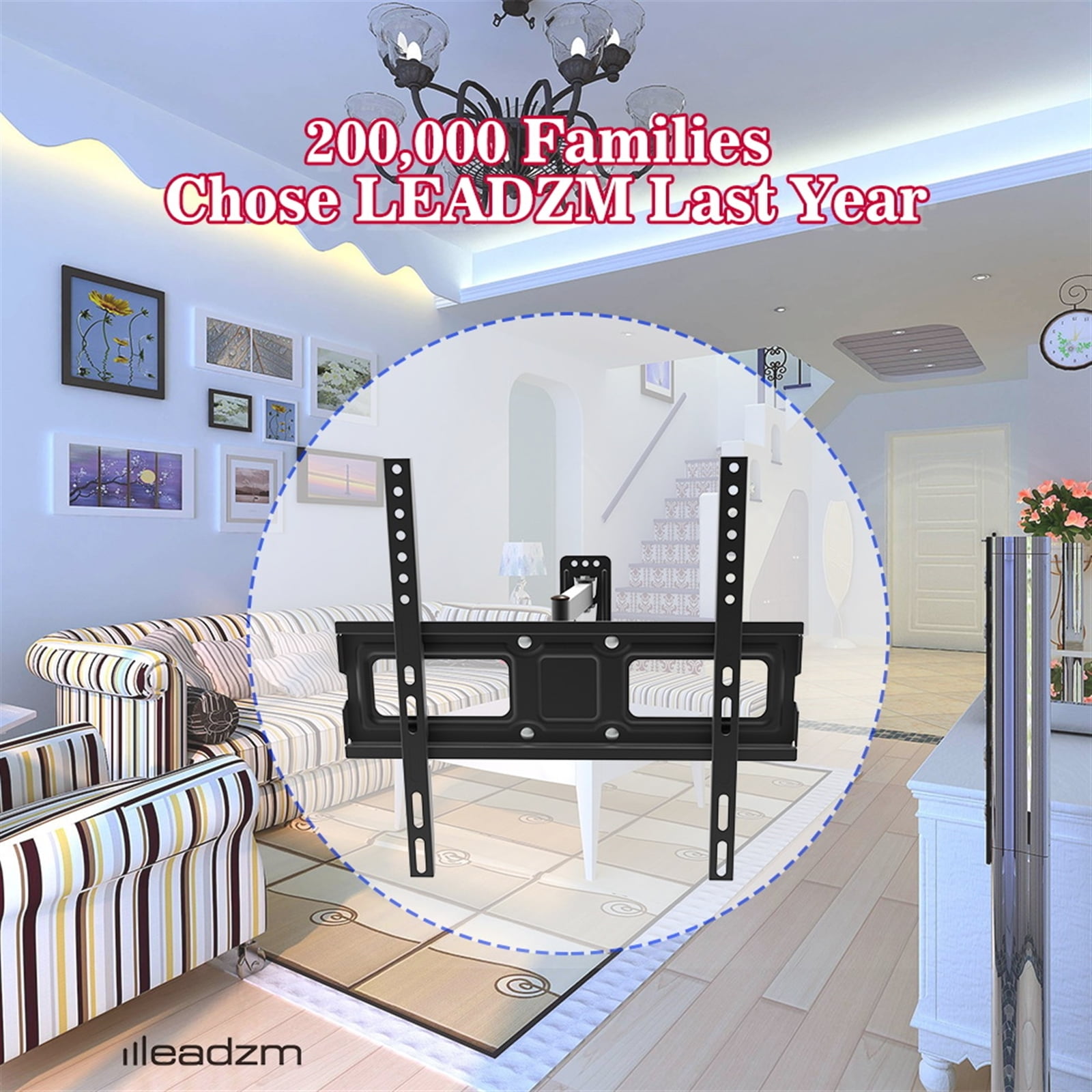 Single Pendulum Small Base TV Stand,TV Wall Mount for 32-65" Inch TV,TV Mount with Tilt, Fits 16inch Studs,Max VESA 400X400 mm