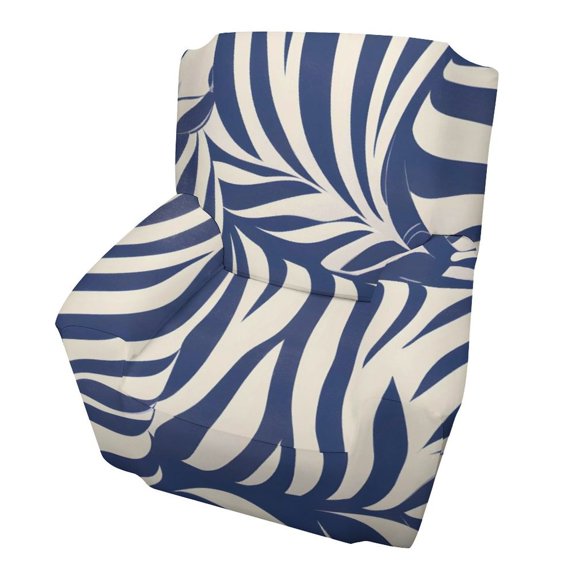 Single Person Sofa Sets Of Anti-Slip Easy Install Feel Soft And Comfortable High Elasticity Protect The Sofa From Daily Wear And Tear Zebra Print Style SteelBlue_1