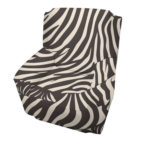 Single Person Sofa Sets Of Anti-Slip Easy Install Feel Soft And Comfortable High Elasticity Protect The Sofa From Daily Wear And Tear Zebra Skin Print Style SaddleBrown_4
