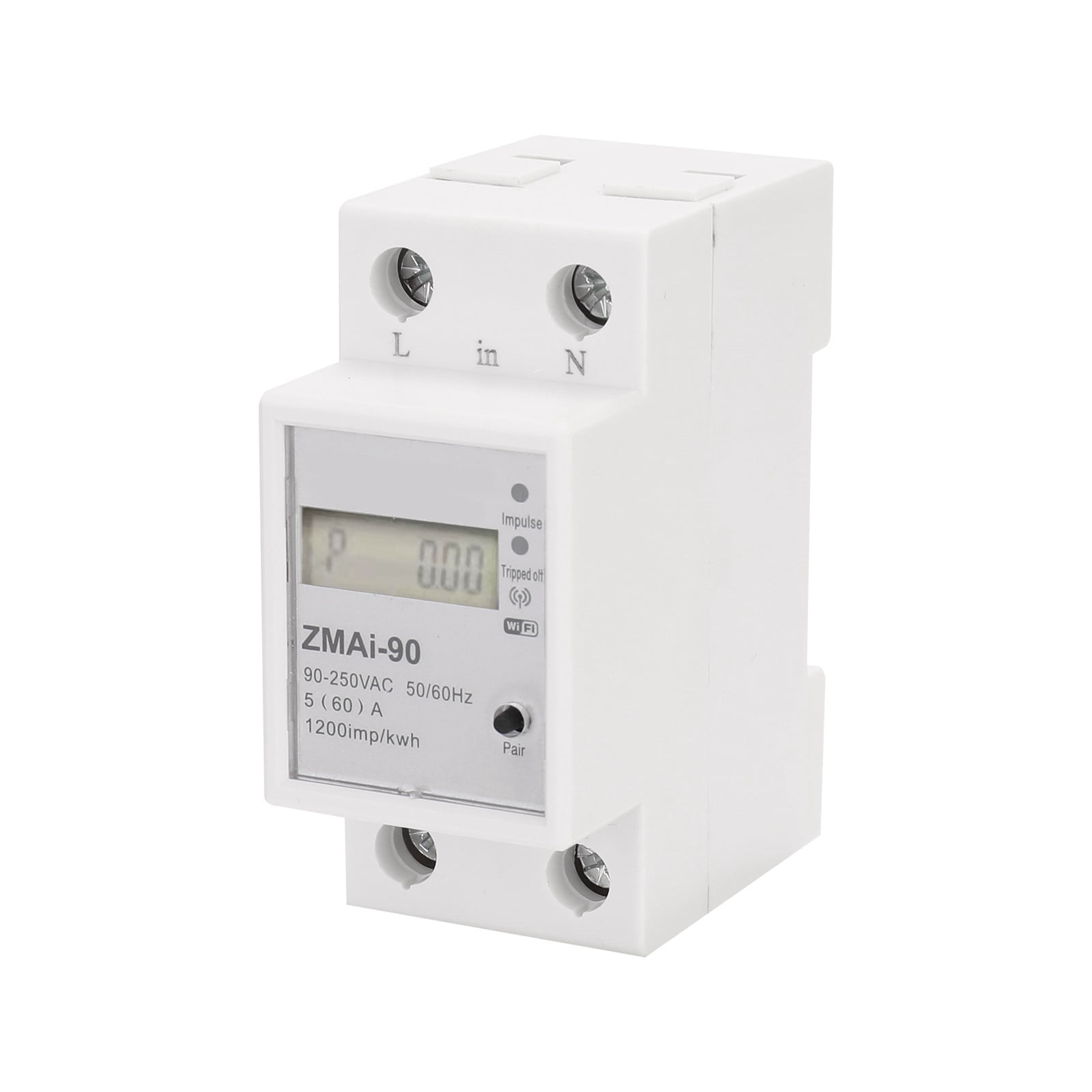 Single Phase Din Rail Wifi Smart Energy Meter Power Consumption Kwh Meter Wattmeter Support Smart Speaker ,Overload Protection