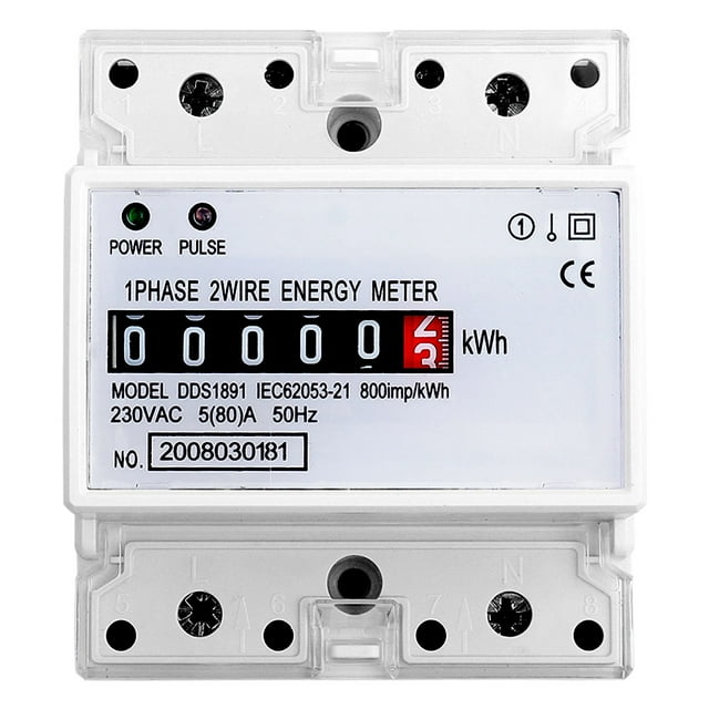 Single Phase Meter DDS1891 High Accuracy 4P LCD Electricity Rail Energy