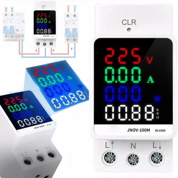 Single-Phase Meter, Kwh Energy Measurement, With Zero Reset Function, Voltage, Current, Power, Electricity, Color Display, Multifunctional