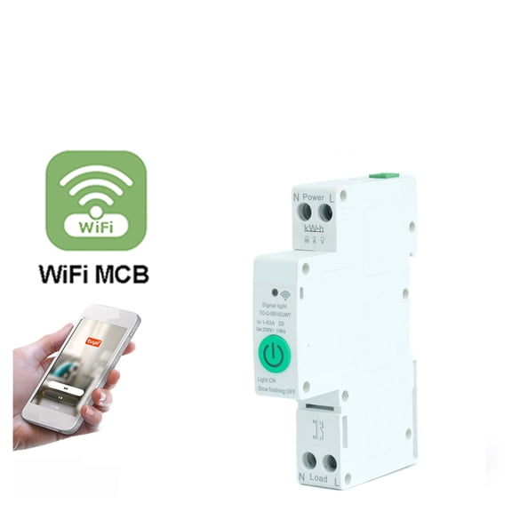 Single Phase Smart Energy Meter Kwh Metering Monitoring Circuit Breaker Timer Relay With 63A ,Easy to Install