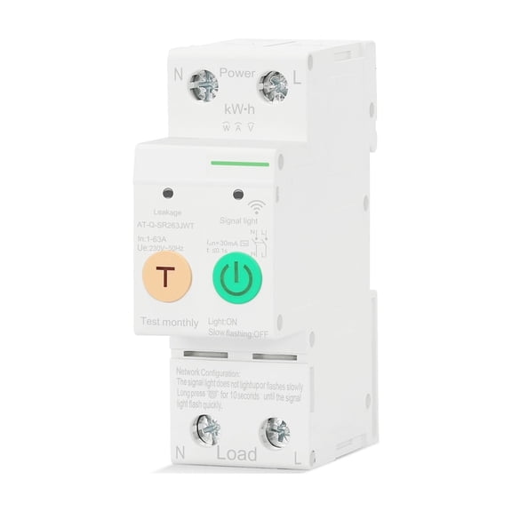 Single Phase Smart Energy Meter Kwh Metering Monitoring Circuit Breaker Timer Relay With Leakage Protection 63A ,User-Friendly