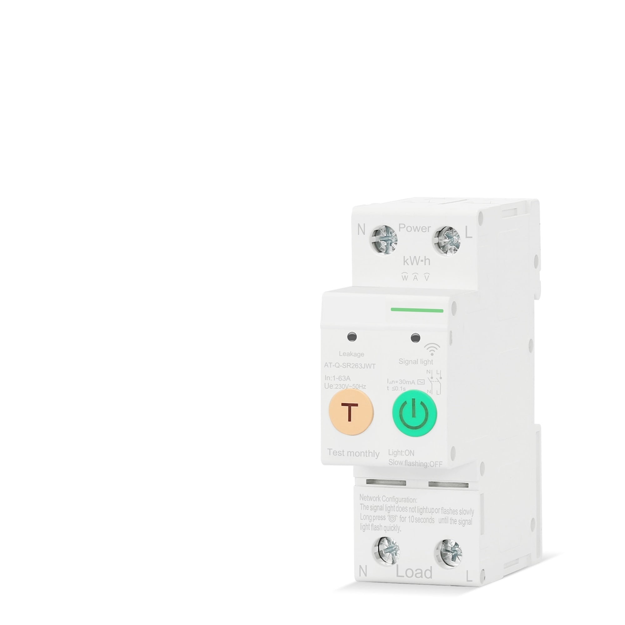 Single Phase Smart Energy Meter Kwh Metering Monitoring Circuit Breaker