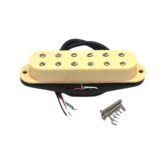 Single Pickup Mini 12 Point Pickup Small Double Track Pickup Four-Core Wire Pickup Yellow,1 x Guitar Pickup,Yellow