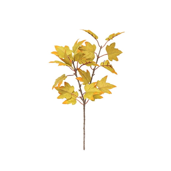 Single Piece Artificial Maple Leaf, Faux Leaf Stem for Floral Arrangement for Fall Decoration or Craft Project Use for Home 8x16Inch