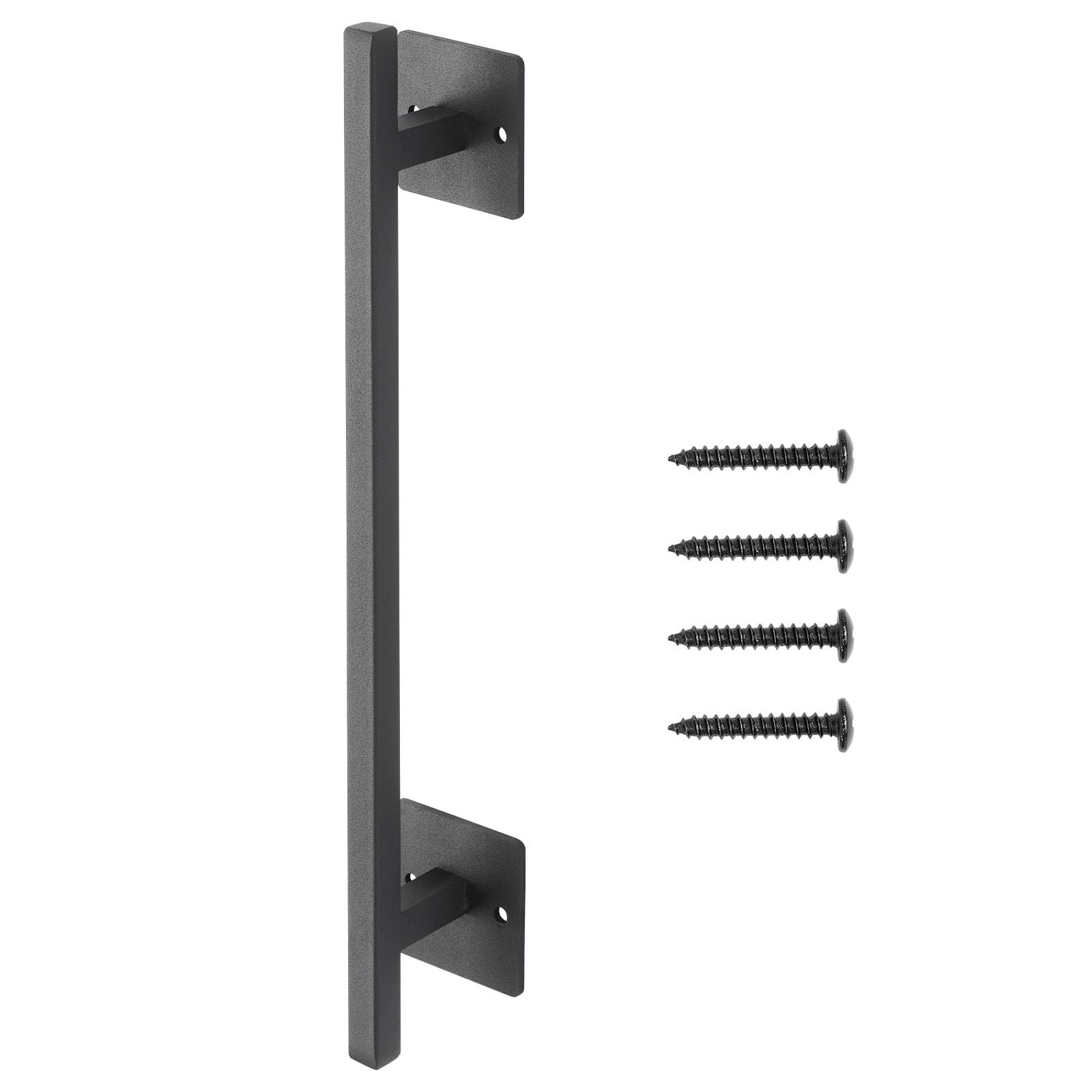 Single-Piece Carbon Steel Fence Door Handle, Black Coated Rust Corrosion Resistant, Durable Barn Gate Pull Handle for Outdoor Shed Fence Door