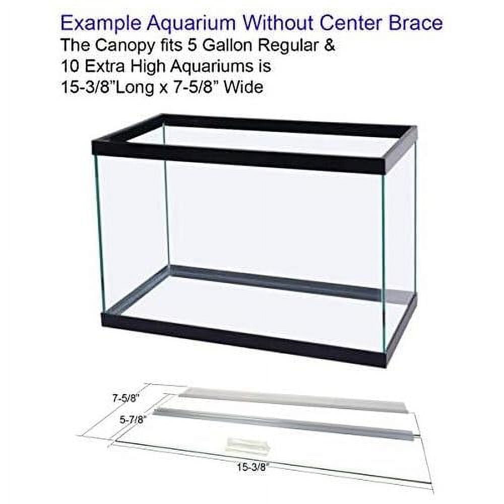 Single Piece Glass Canopy For 5 Gallon Aquariums, AM31608, 16