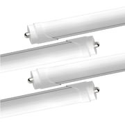 CNSUNWAY 8FT T8 LED Tube Lights, 50W 5000K Daylight 5400LM, Single Pin FA8 LED Bulbs Ballast Bypass, Frosted Cover, 4-Pack