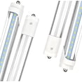 thumbnail image 1 of CNSUNWAY 8FT T8 LED Tube Lights, 50W 5000K Daylight 5400LM, Single Pin FA8 LED Bulbs Ballast Bypass, Clear Cover, 4-Pack, 1 of 7