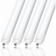 CNSUNWAY 8FT T8 LED Tube Lights, 50W 5000K Daylight 5400LM, Single Pin FA8 LED Bulbs Ballast Bypass, Frosted Cover, 8-Pack