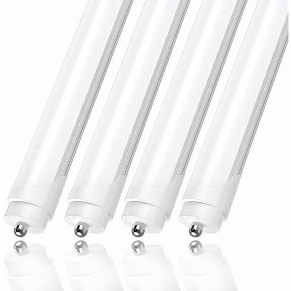 CNSUNWAY 8FT T8 LED Tube Lights, 50W 5000K Daylight 5400LM, Single Pin FA8 LED Bulbs Ballast Bypass, Frosted Cover, 8-Pack