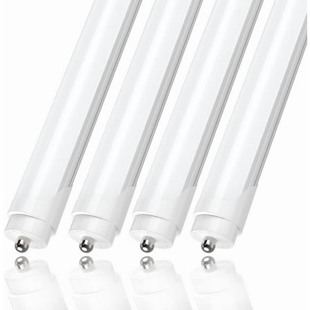 Single Pin T8 LED Tube Light 8ft Fa8 LED Bulbs, 45W 6500K Froted, 4-Pack