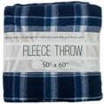 thumbnail image 1 of Single Plaid Color 60”L x 50”W Fleece Throw Blanket for Fall, Winter, Spring, Summer, Men, Women, Children & Pets in Blue Plaid, 1 of 8