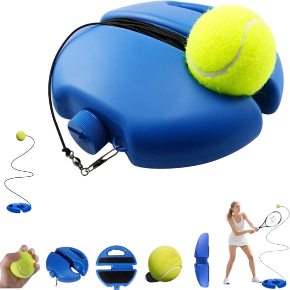 Single Player Tennis Trainer, Elastic String Rebound Ball, Portable Self-Practice Tennis Equipment for Backyard Outdoor Use