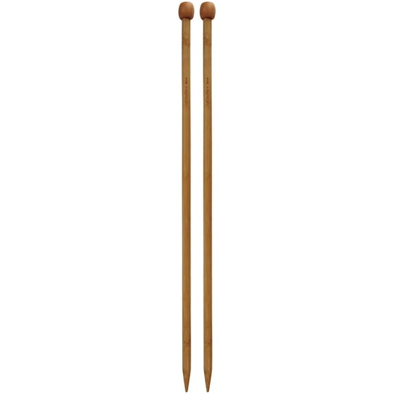 JubileeYarn 9" Single Point Bamboo Knitting Needles - 5.5mm - Carbonized Brown