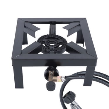 JLS Single Burner Cast Iron Gas Stove – Portable LPG Boiling Ring For Camping & Outdoor Cooking