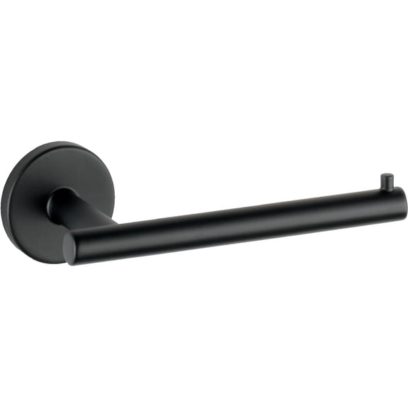 Single Post Toilet Paper Holder | Matte Black | Wall Mount | Trinsic Bathroom Accessories