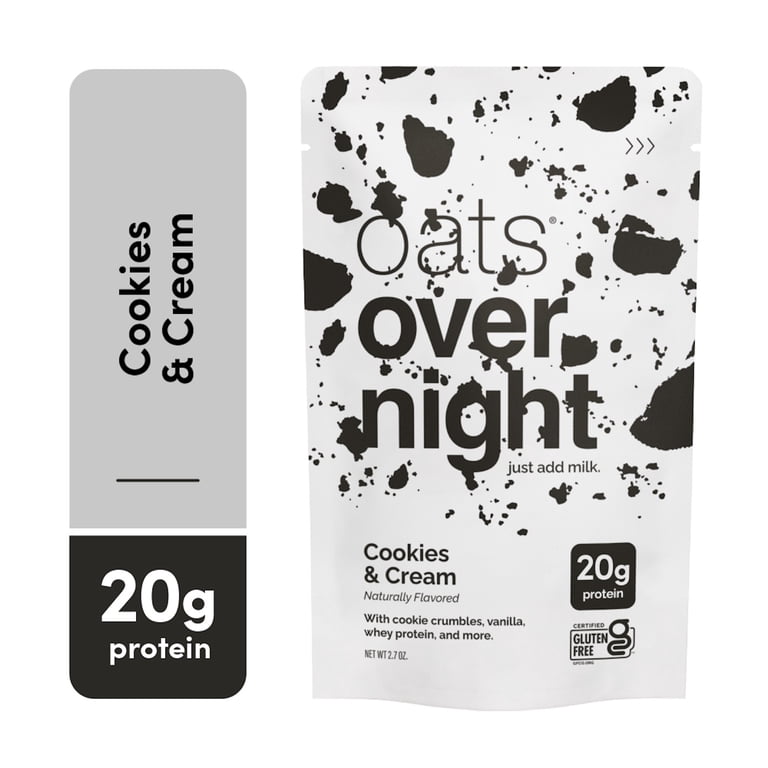 Oats Overnight Cookies & Cream Protein Overnight Oatmeal Shake