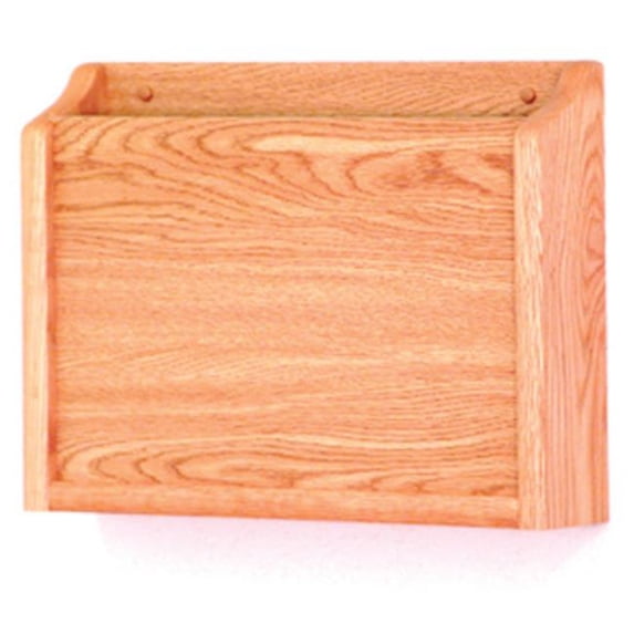 Single Privacy Letter Size Chart Holder in Light Oak - HIPAA Compliant