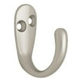 thumbnail image 1 of Single Prong Robe Hook - Matte Nickel - 1 Pack, 1 of 1