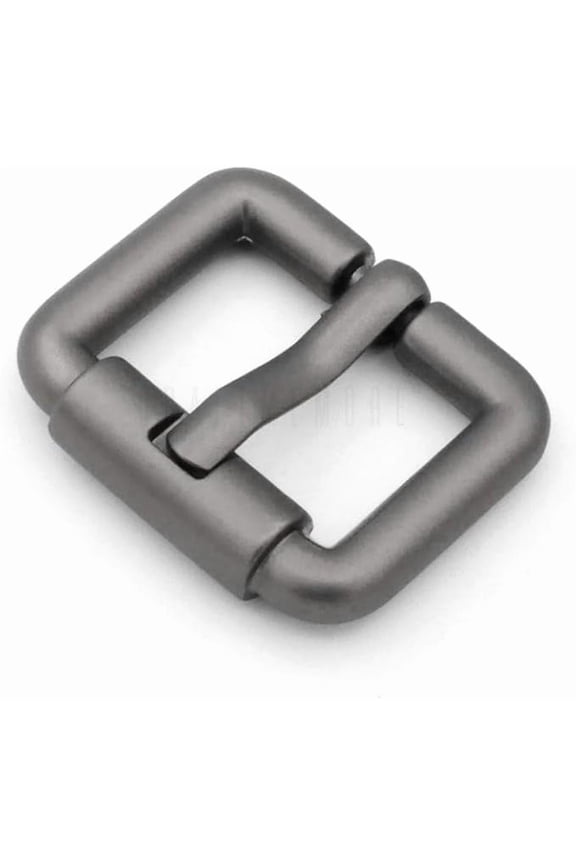 Single Prong Roller Belt Buckles Square Metal Strap Belt Loop Buckle 4 pcs SCRR (1 Inch, Matte Black)