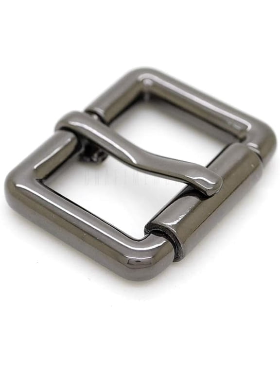 Single Prong Roller Belt Buckles Square Metal Strap Belt Loop Buckle 4 pcs SCRR (3/4 Inch, Gunmetal)