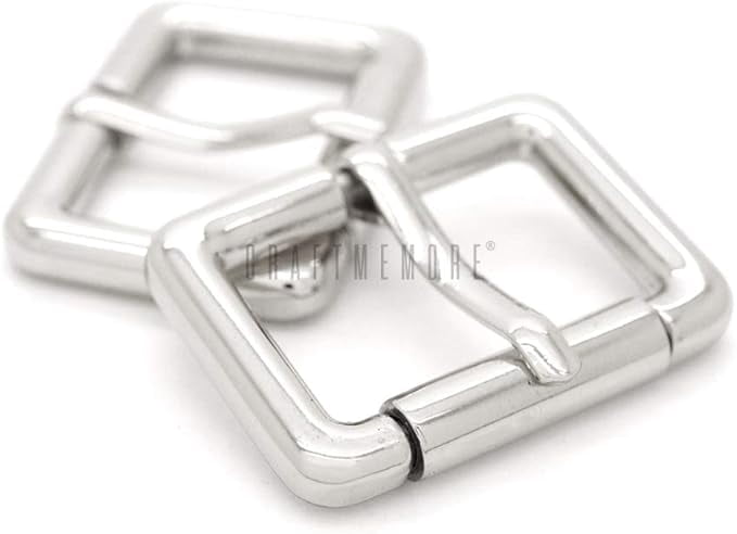 Single Prong Roller Belt Buckles Square Metal Strap Belt Loop Buckle 4 ...
