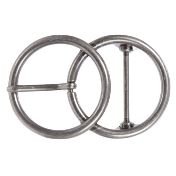 Single Prong Round Double Circle Knot Belt Buckle