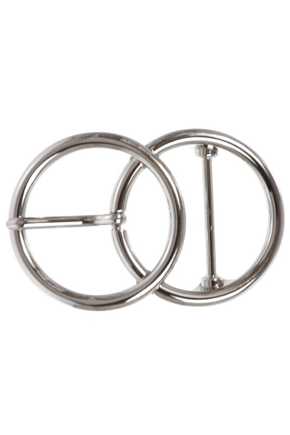 Single Prong Round Double Circle Knot Belt Buckle