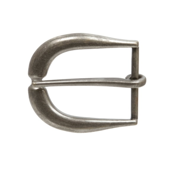 Single Prong Vintage Crescent Belt Buckle 1.5" Fit - Antique Silver/Brass