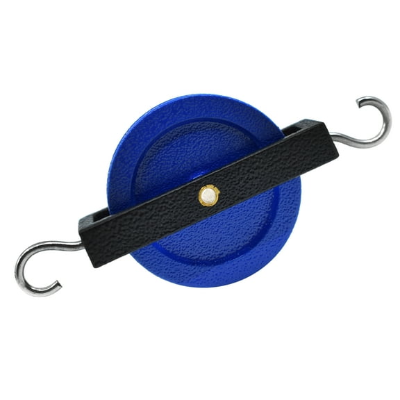 Single Pulley, 2 Hook - 4.25" x 2" - Mounted in a Heavy Duty Metal Frame - Eisco Labs