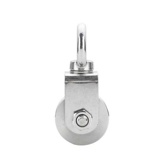 Single Pulley Block 304 Stainless Steel Heavy Duty Hardware Wheel Swivel Rigging Lifting Wheel Fixed Pulley Wire Rope Loading