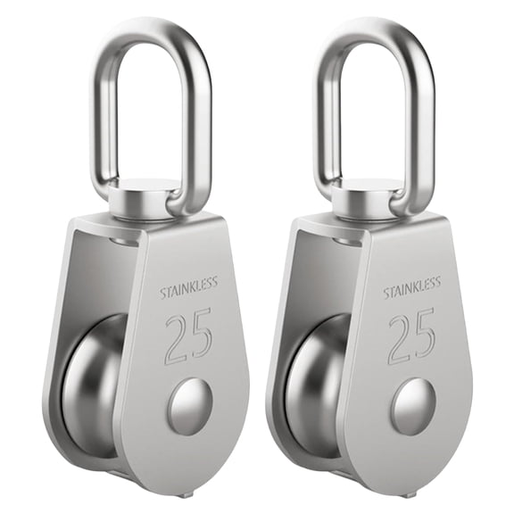 Single Pulley Block 304 Stainless Steel Wheel Pulley Block Wire Rope Cranes Pulley Swivels Lifting Heavy Duty Pulley