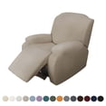 thumbnail image 1 of Single Recliner Cover 4-Pieces Stretch Sofa Recliner Nonslip Furniture Protector-Khaki, 1 of 1